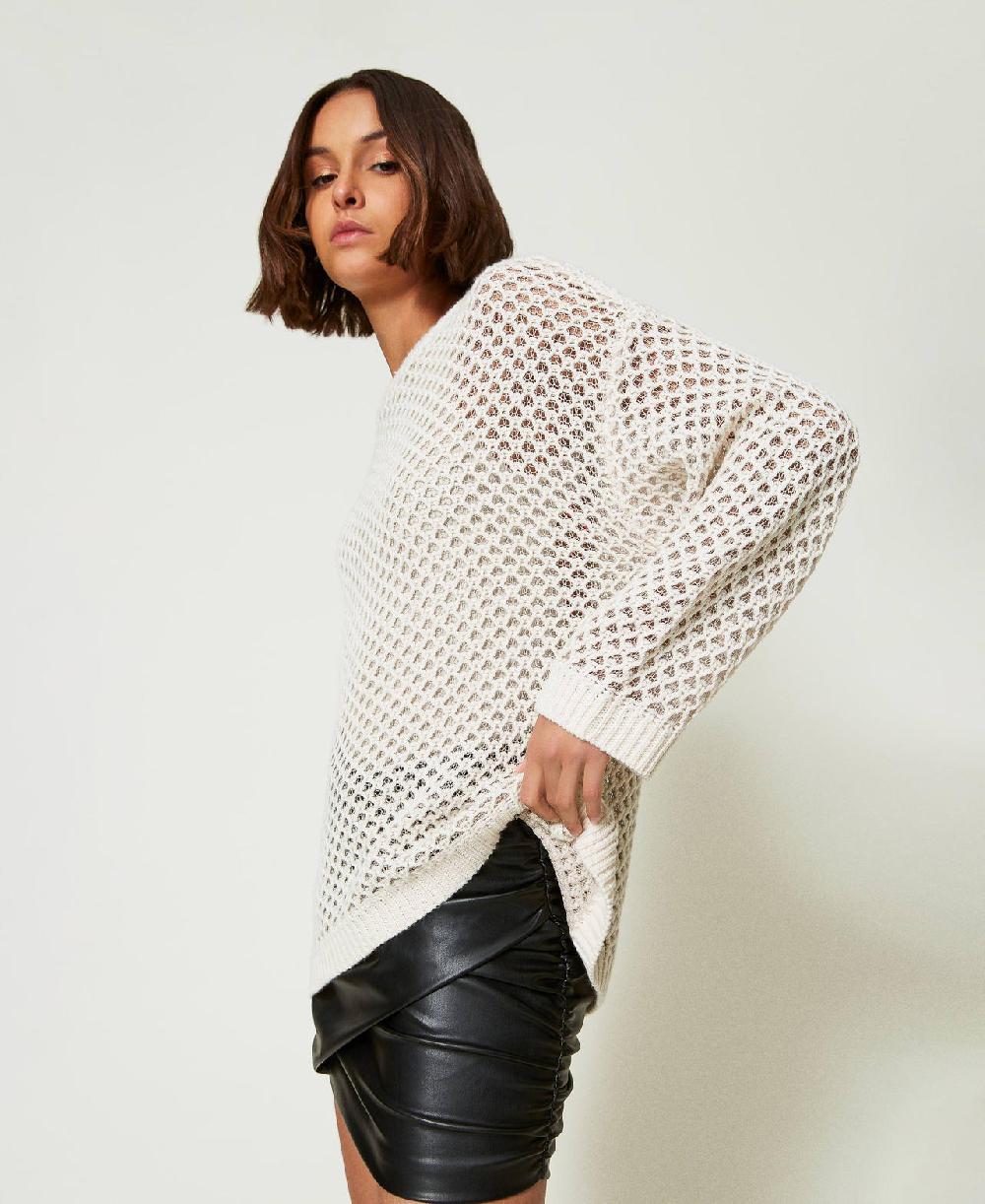 Scee by twin set Maglia over MYFO a rete con lurex Shopping online
