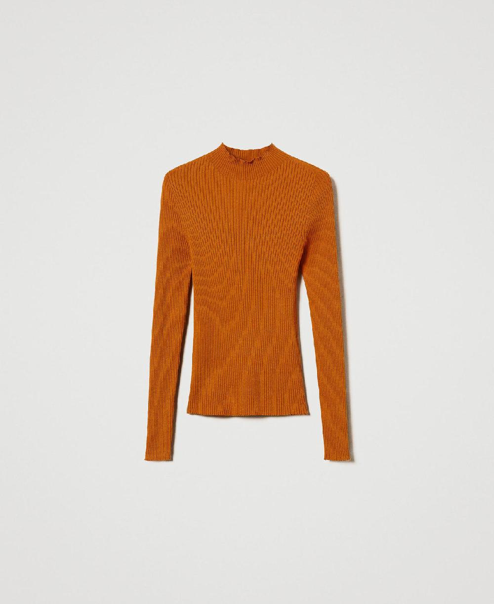 Scee by twin set Maglia lupetto a costine