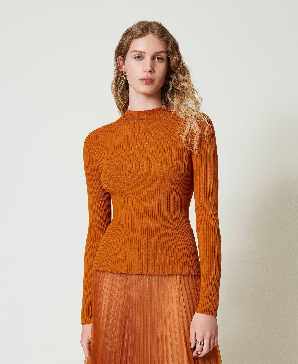 Scee by twin set Maglia lupetto a costine Offerta Anniversario