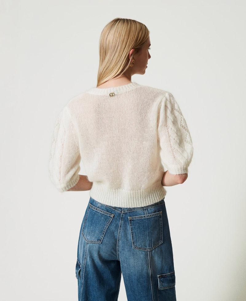 Scee by twin set Maglia in lana e mohair con pizzo Smaltimento dello stoccaggio