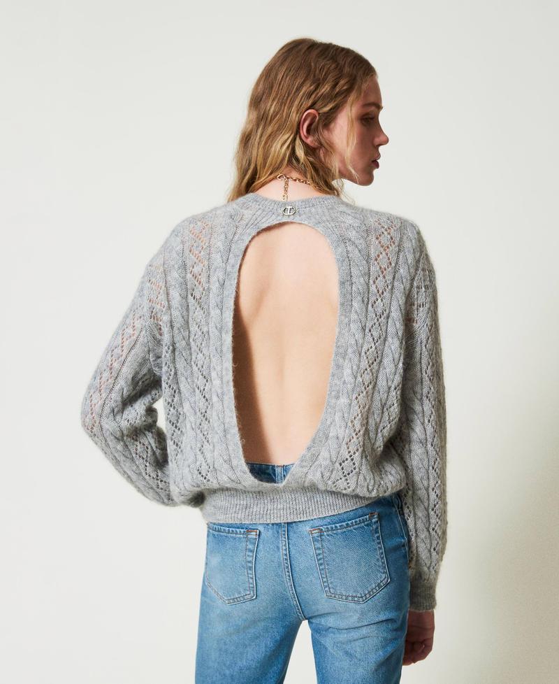 Scee by twin set Maglia in misto mohair con trecce e oblò Latest fashion