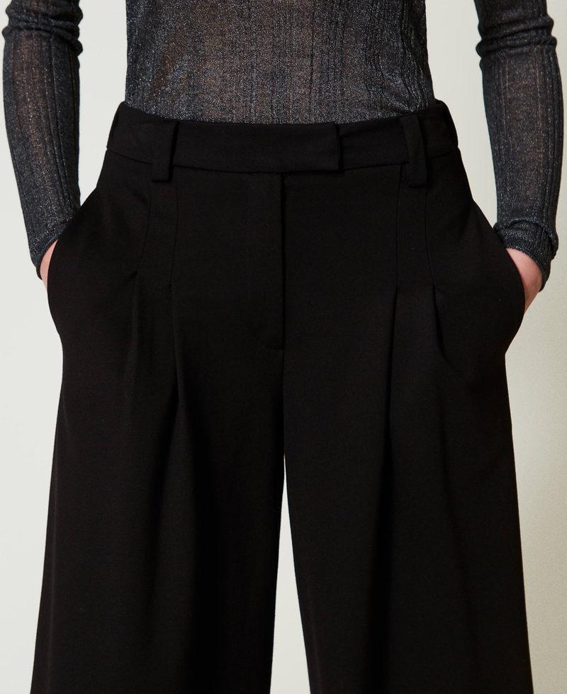 Scee by twin set Pantaloni cropped a vita alta Offerta temporanea