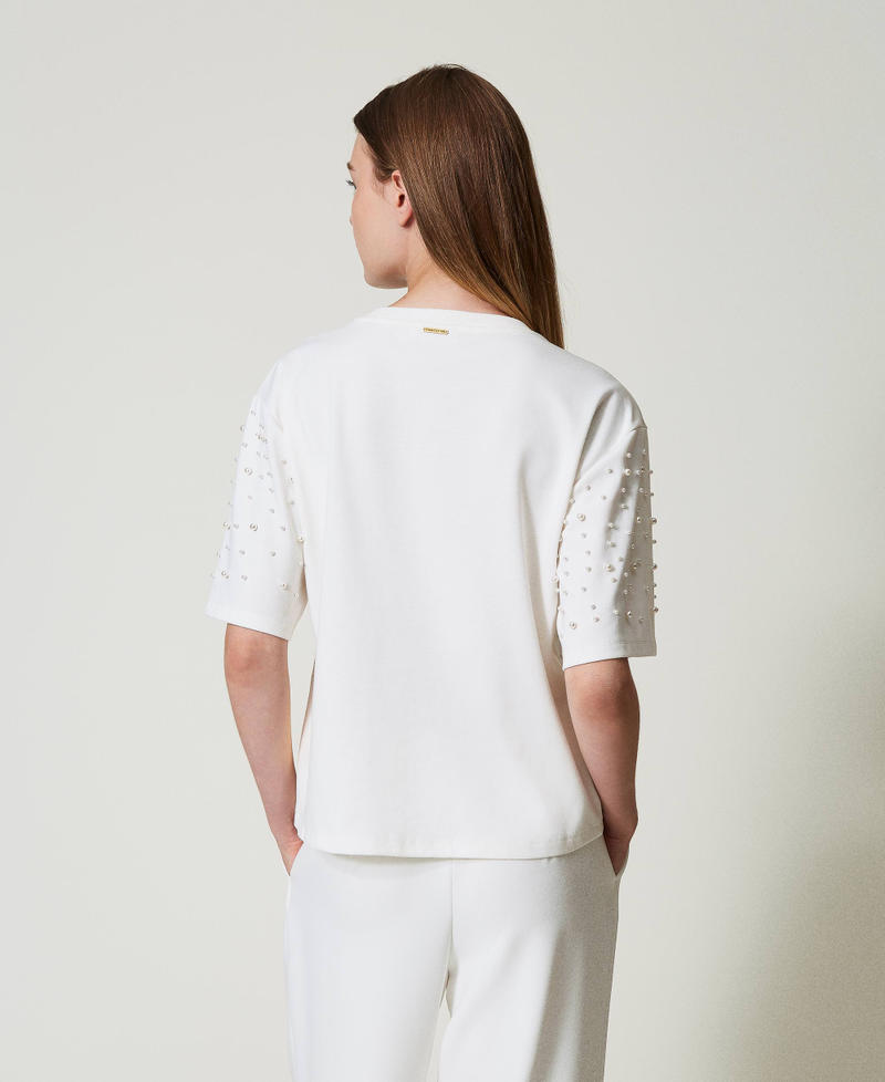 Scee by twin set T-shirt con perle Lightning offer