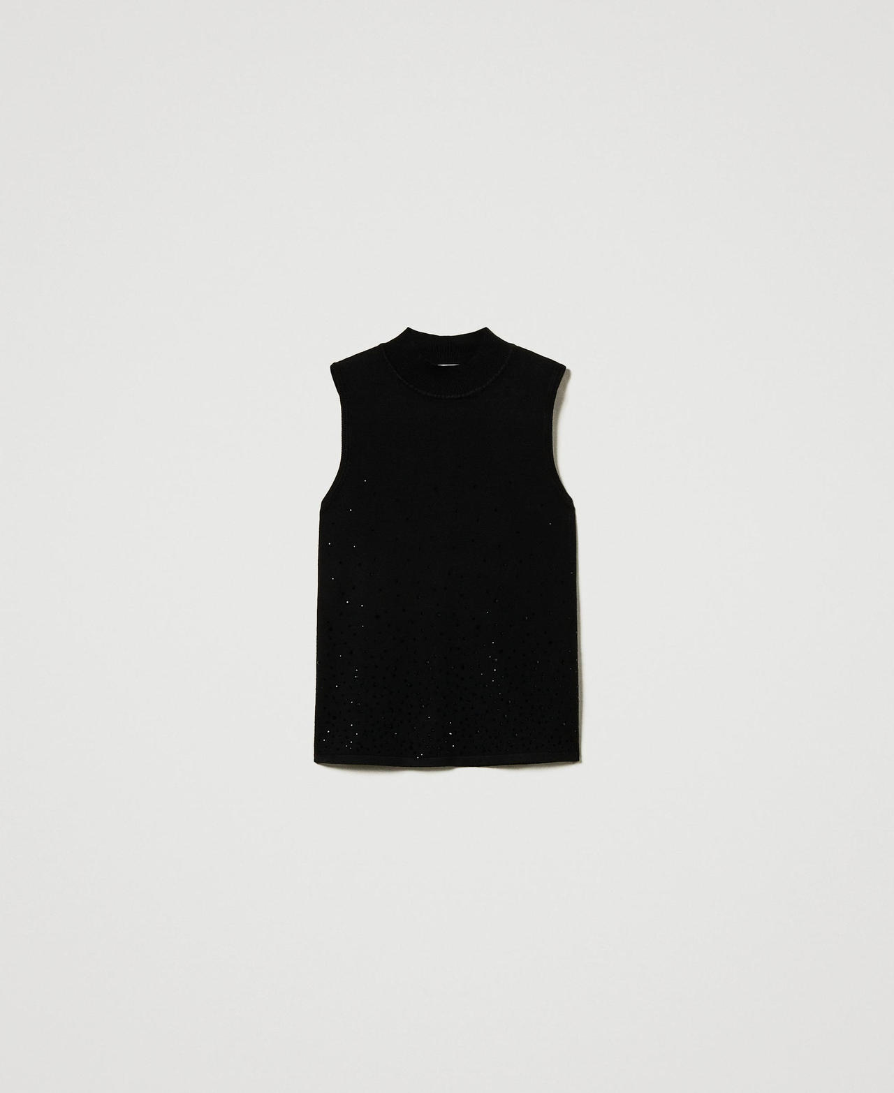 Scee by twin set Top in maglia con strass in dégradé Nuovi prodotti