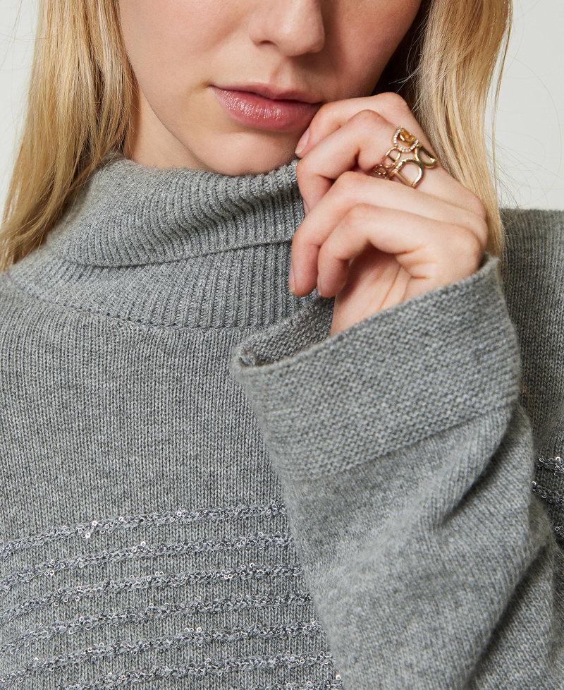 Scee by twin set Maglia dolcevita in misto lana con paillettes Offerte stagionali