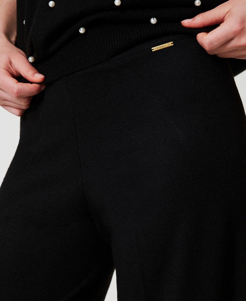 Scee by twin set Pantaloni a palazzo in misto lana Liquidazione