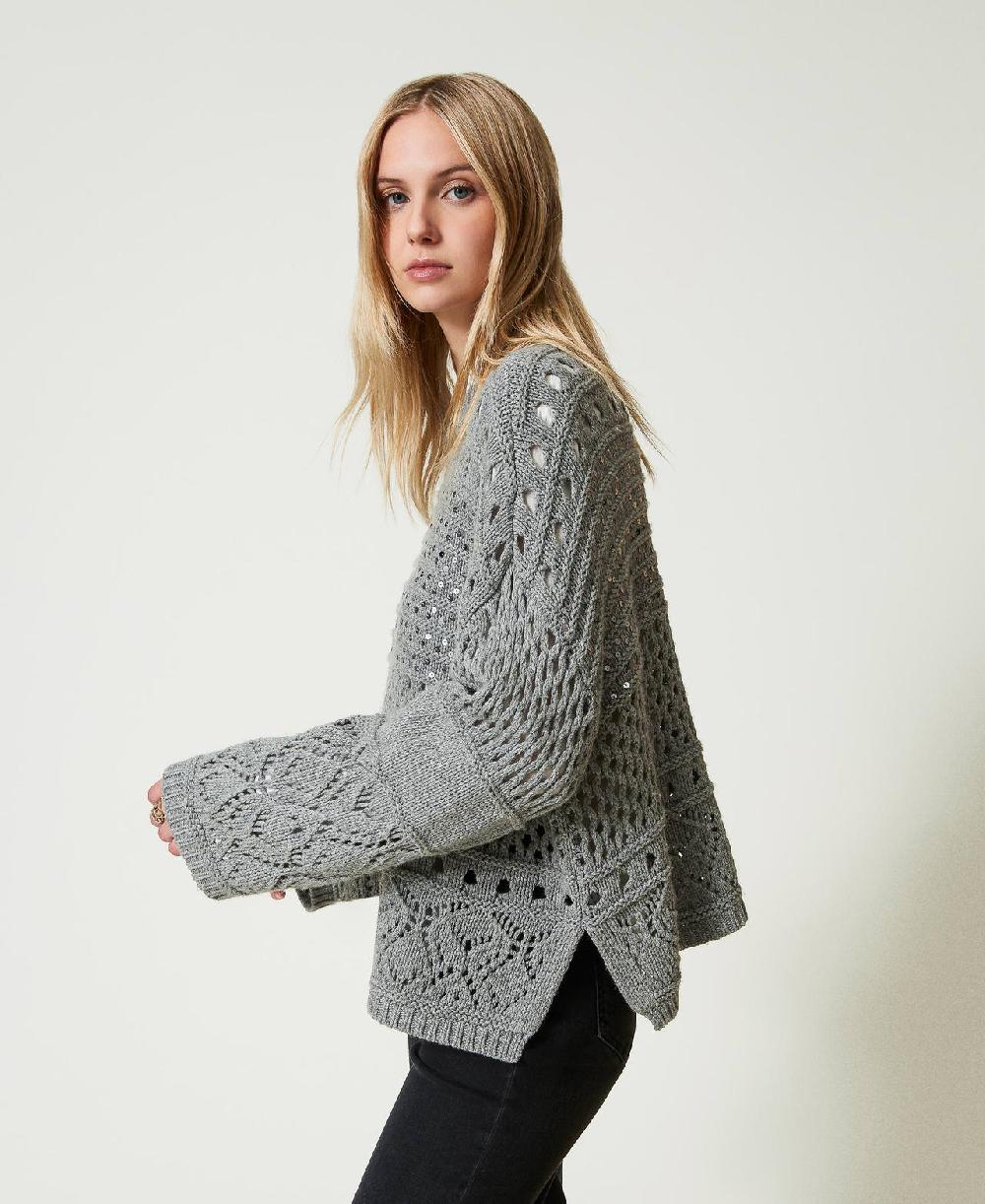 Scee by twin set Maglia in misto lana con paillettes Enormi risparmi