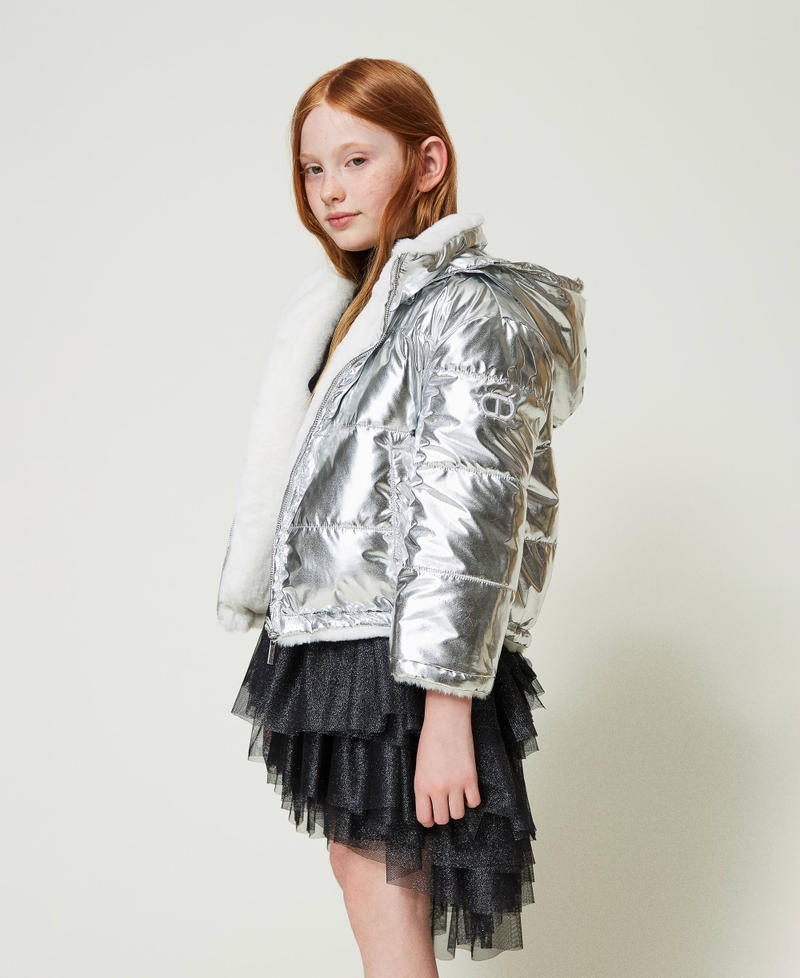 Scee by twin set Giacca reversibile in faux fur Super Saving Price