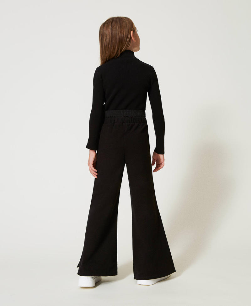 Scee by twin set Pantaloni a palazzo in felpa con logo Ultimo giorno