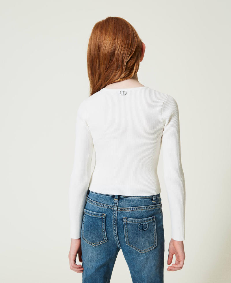 Scee by twin set Maglia a costine con intreccio Fino al 50% di sconto