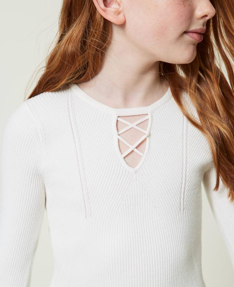 Scee by twin set Maglia a costine con intreccio Fino al 50% di sconto