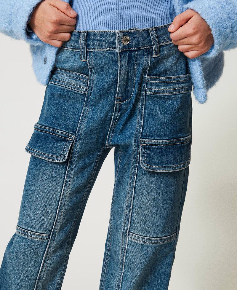 Scee by twin set Jeans cargo con tasche Fino al 60% di sconto
