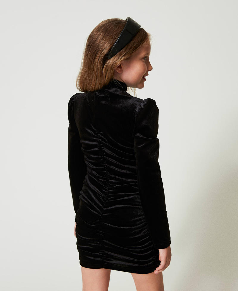 Scee by twin set Abito corto in ciniglia con arricciature Discount Store per i nuovi prodotti