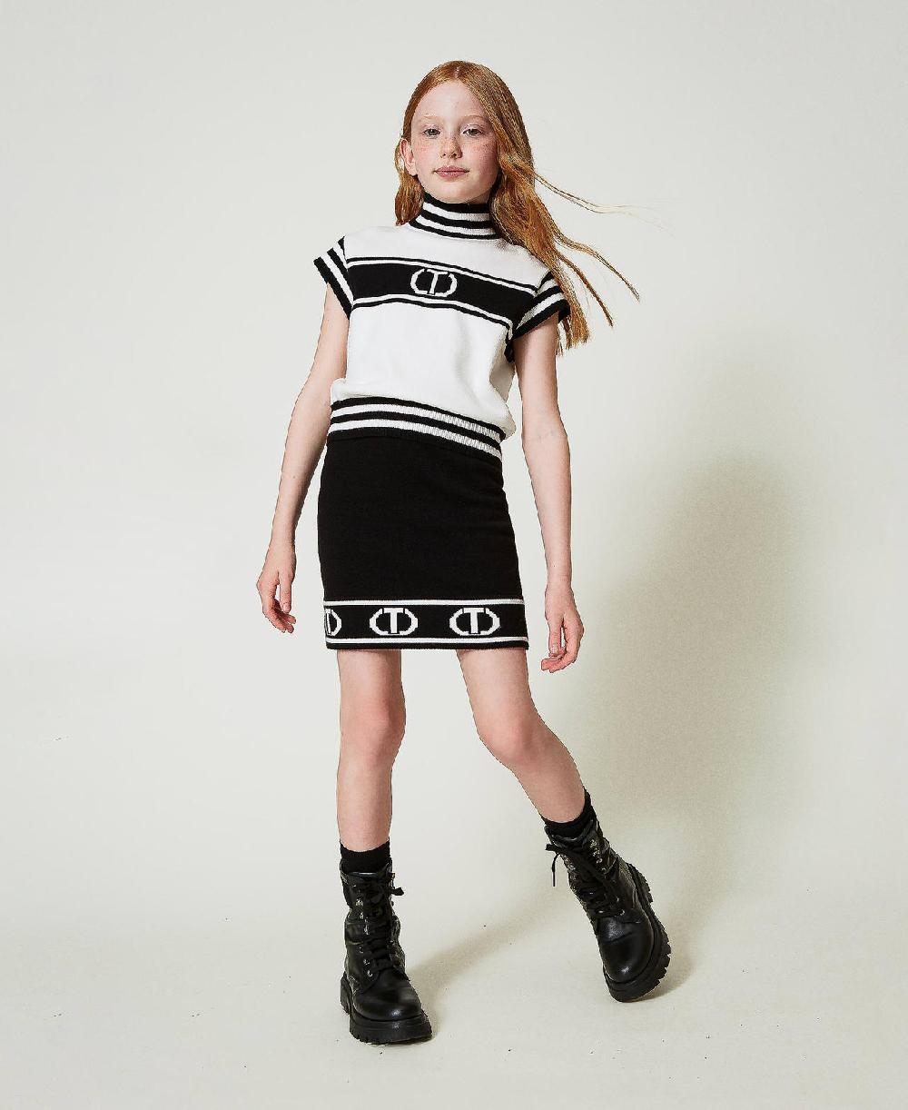 Scee by twin set Anfibi in pelle con logo