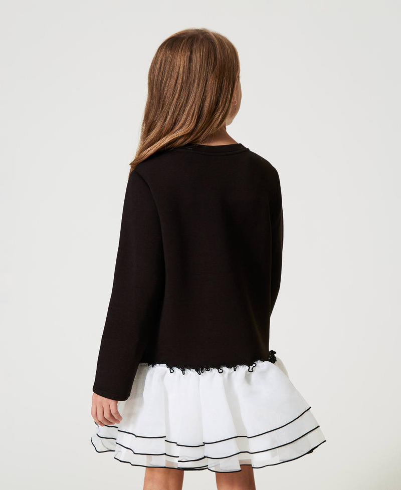 Scee by twin set Abito corto in tessuto scuba e organza Italy