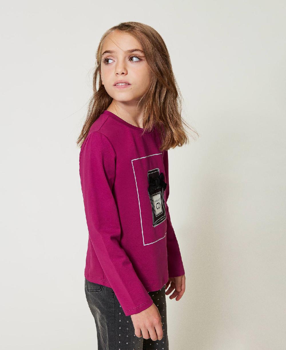 Scee by twin set T-shirt con stampa e glitter Vendita