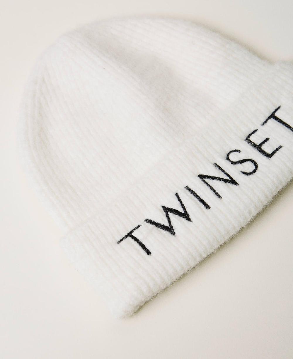 Scee by twin set Cuffia in maglia con ricamo logo Promozione