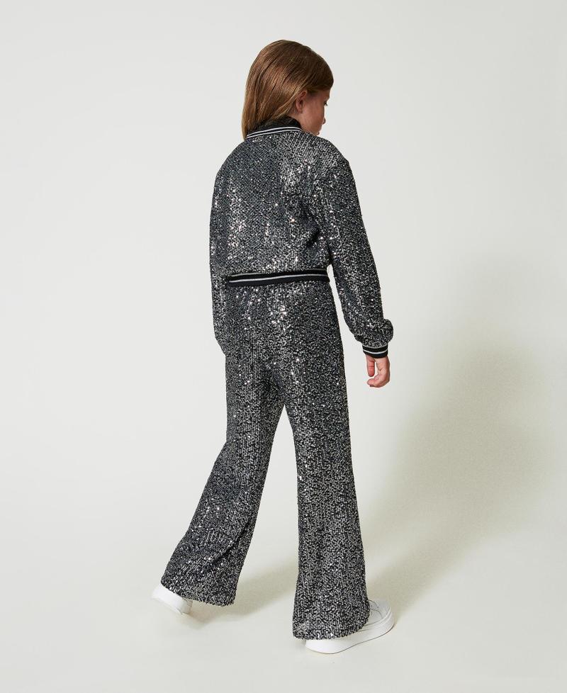 Scee by twin set Pantaloni a palazzo in full paillettes Soddisfazione Garantita
