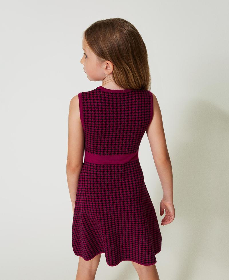 Scee by twin set Abito corto in maglia jacquard pied de poule Acquista Ora