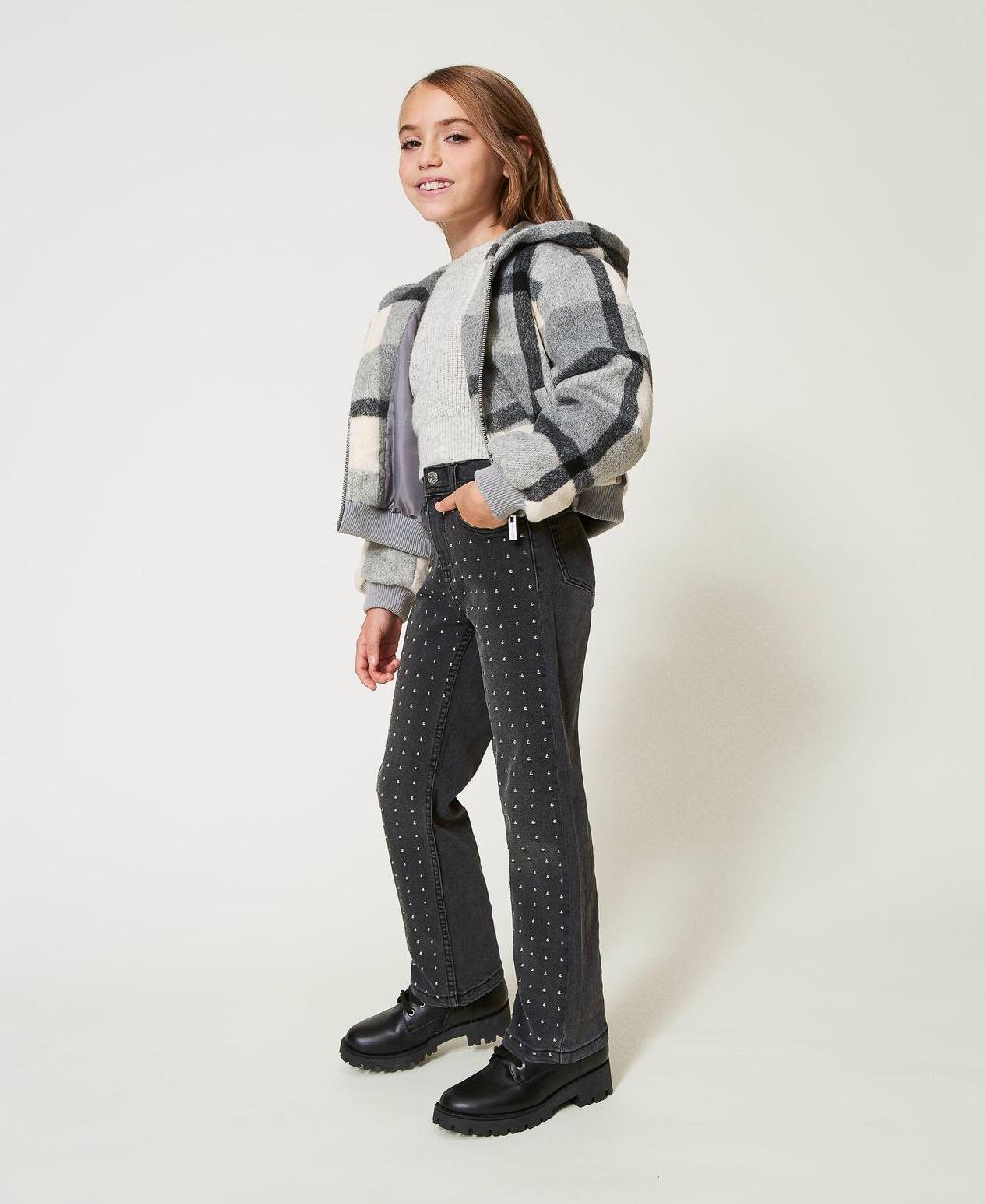 Scee by twin set Jeans cinque tasche con borchie Consegna Veloce