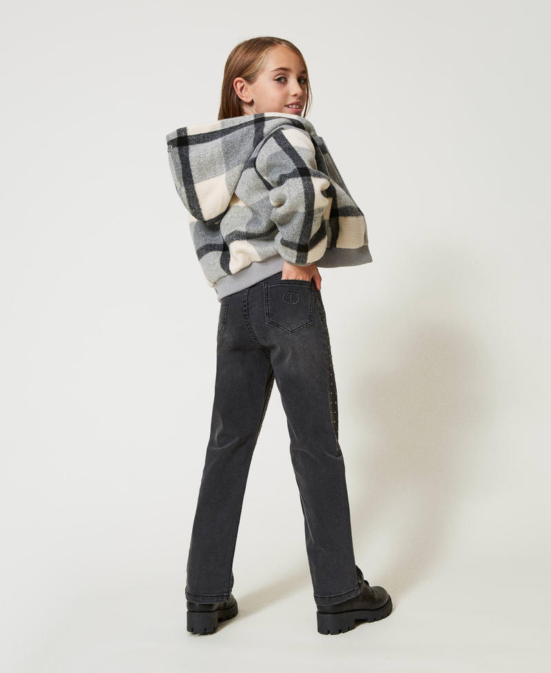 Scee by twin set Jeans cinque tasche con borchie Consegna Veloce