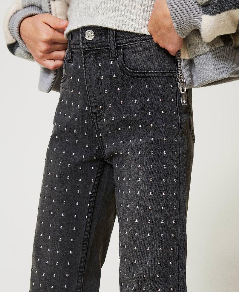 Scee by twin set Jeans cinque tasche con borchie Consegna Veloce