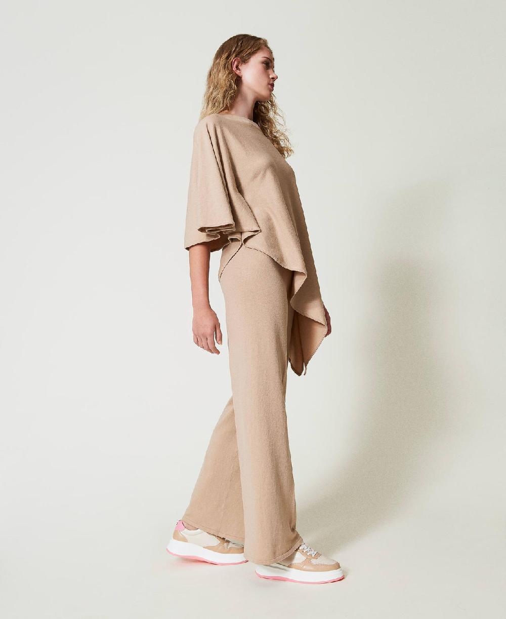 Scee by twin set Pantaloni a palazzo in maglia Sottocosto