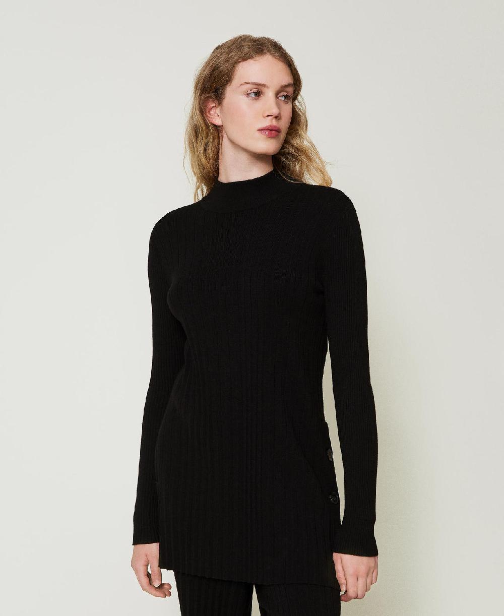 Scee by twin set Maxi maglia plissé con bottoni Novità