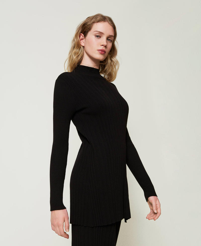 Scee by twin set Maxi maglia plissé con bottoni Novità