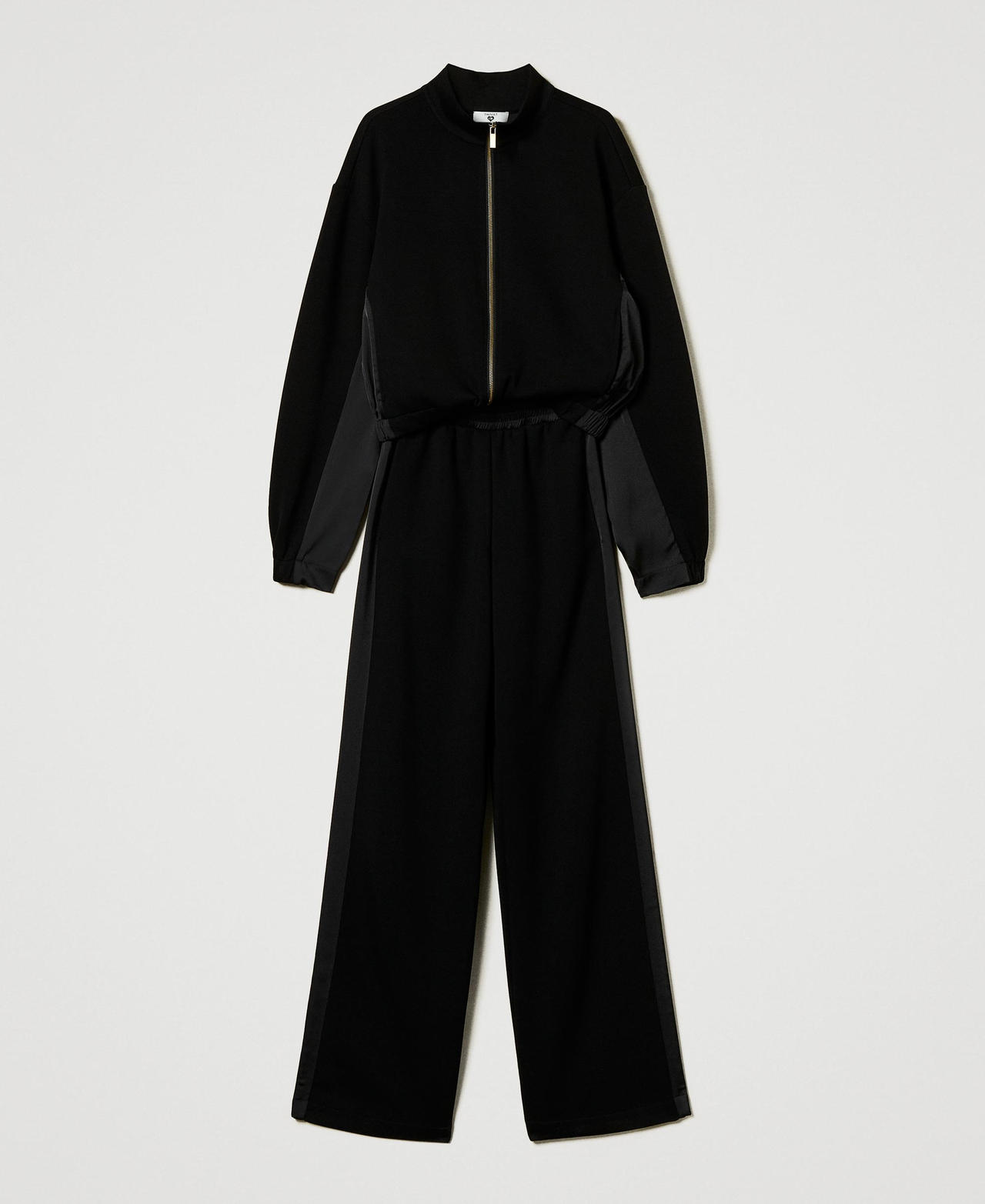 Scee by twin set Felpa con zip e pantaloni a palazzo In Vendita