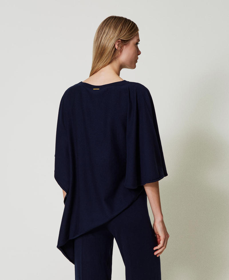 Scee by twin set Poncho asimmetrico in maglia Vendite Flash