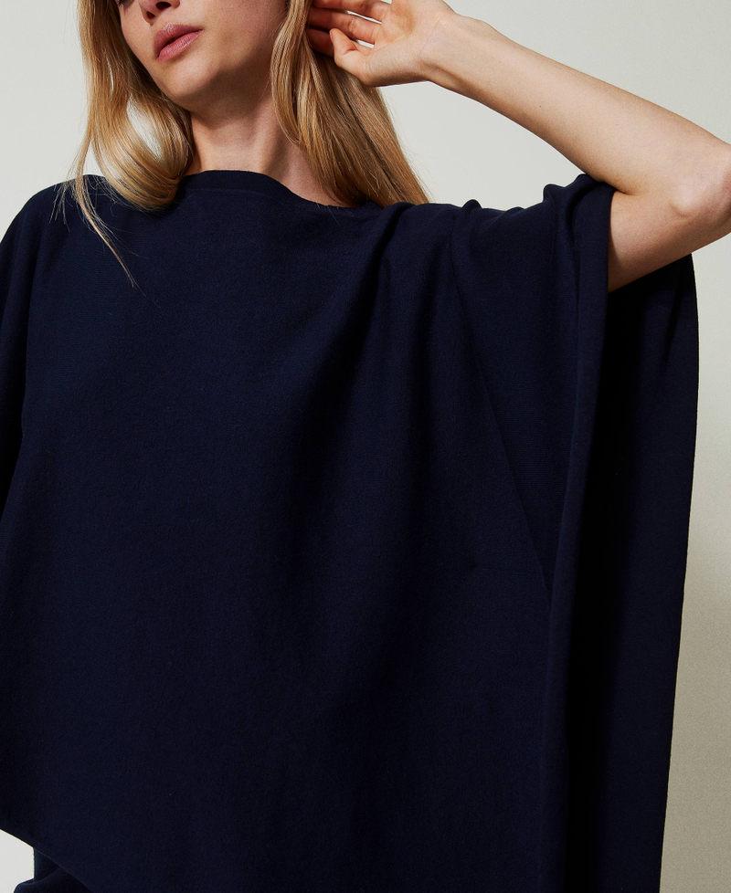Scee by twin set Poncho asimmetrico in maglia Vendite Flash