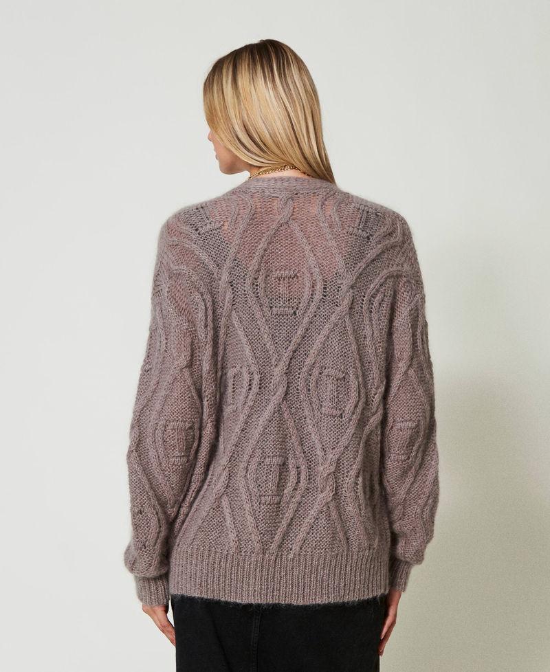 Scee by twin set Cardigan doppiopetto in misto mohair Flash Sale