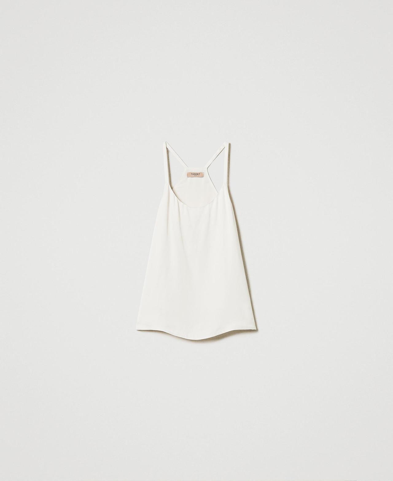 Scee by twin set Top in raso con spalline sottili Offerta esclusiva