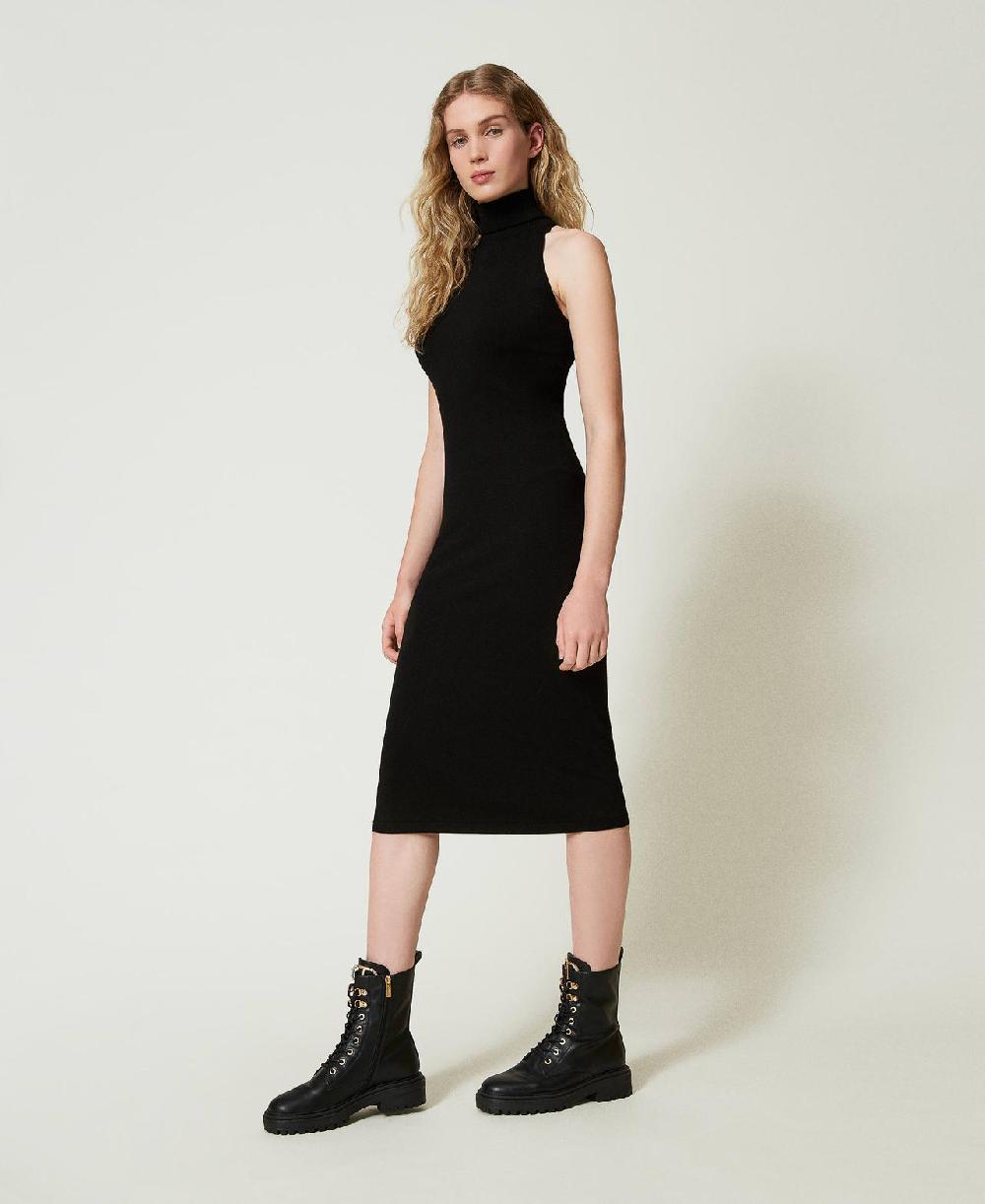Scee by twin set Abito halter longuette in maglia Offerta migliore