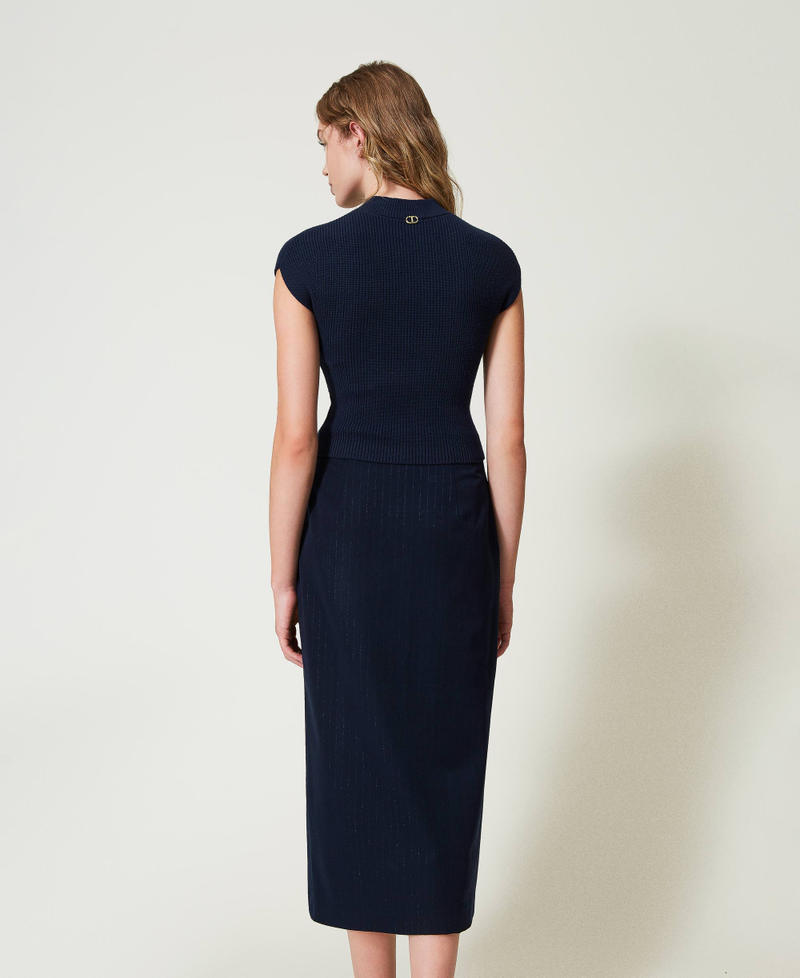 Scee by twin set Gonna longuette gessata lurex Online Outlet