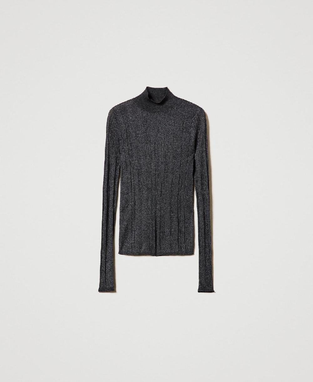 Scee by twin set Maglia fitted a costine con lurex Offerta temporanea