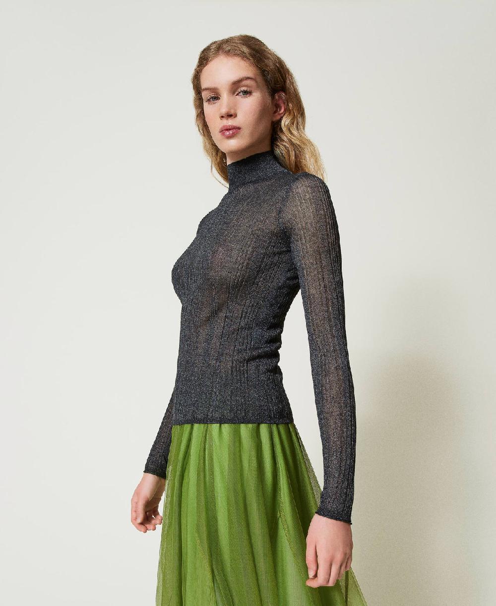 Scee by twin set Maglia fitted a costine con lurex Offerta temporanea