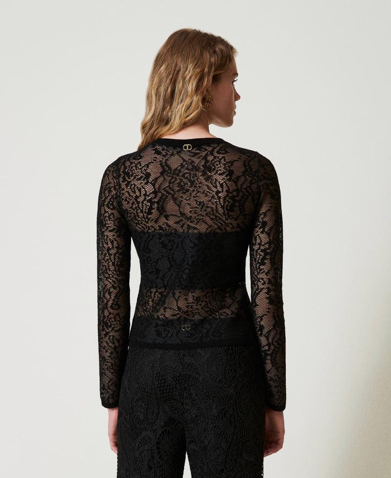 Scee by twin set Maglia jacquard effetto pizzo Offerte esclusive