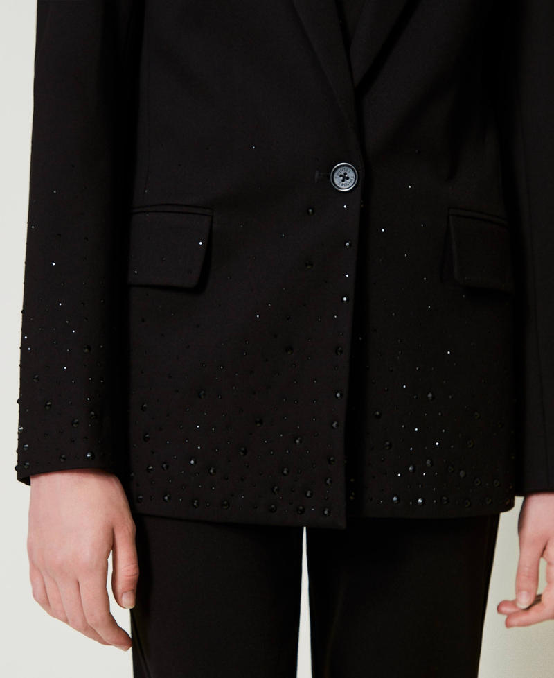 Scee by twin set Giacca blazer con strass dégradé Nuovi prodotti