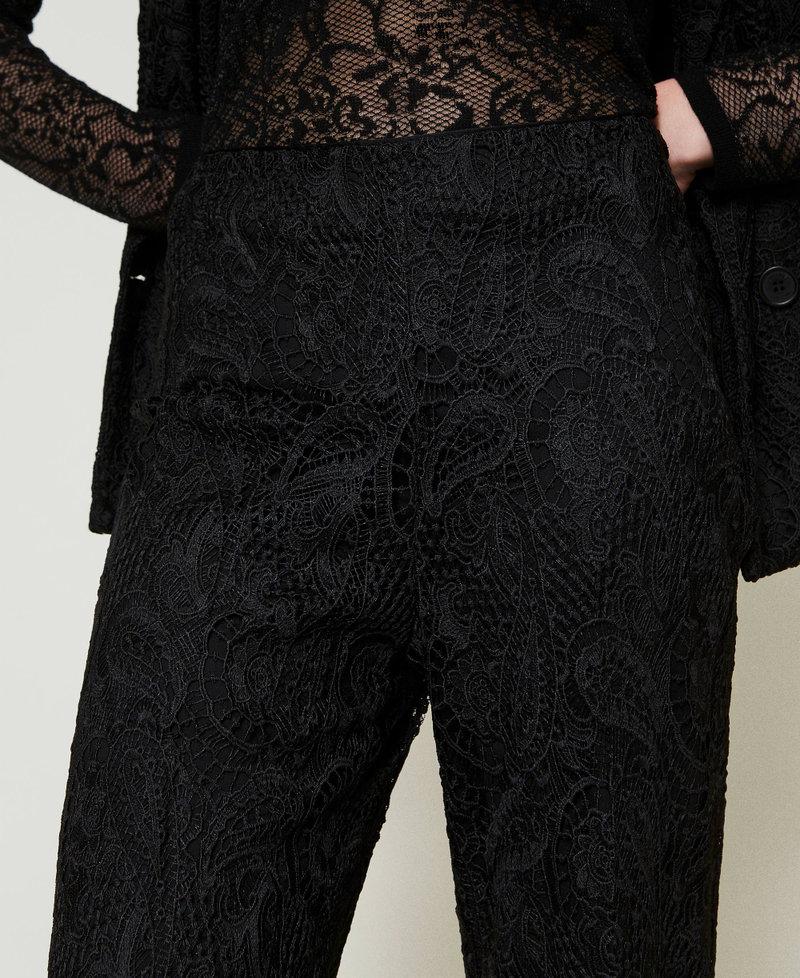 Scee by twin set Pantaloni wide leg in pizzo macramè Bestseller