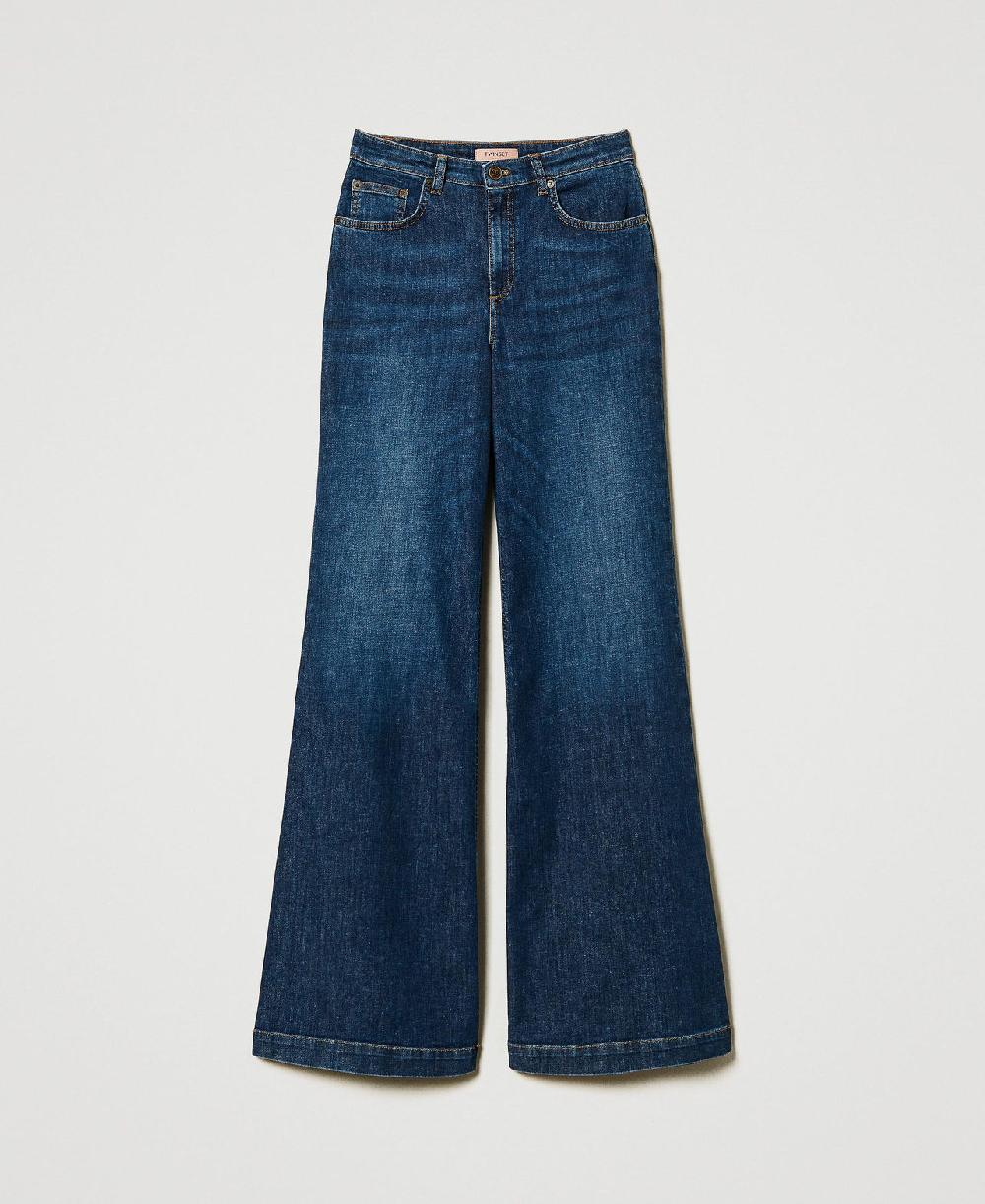 Scee by twin set Jeans wide leg cinque tasche