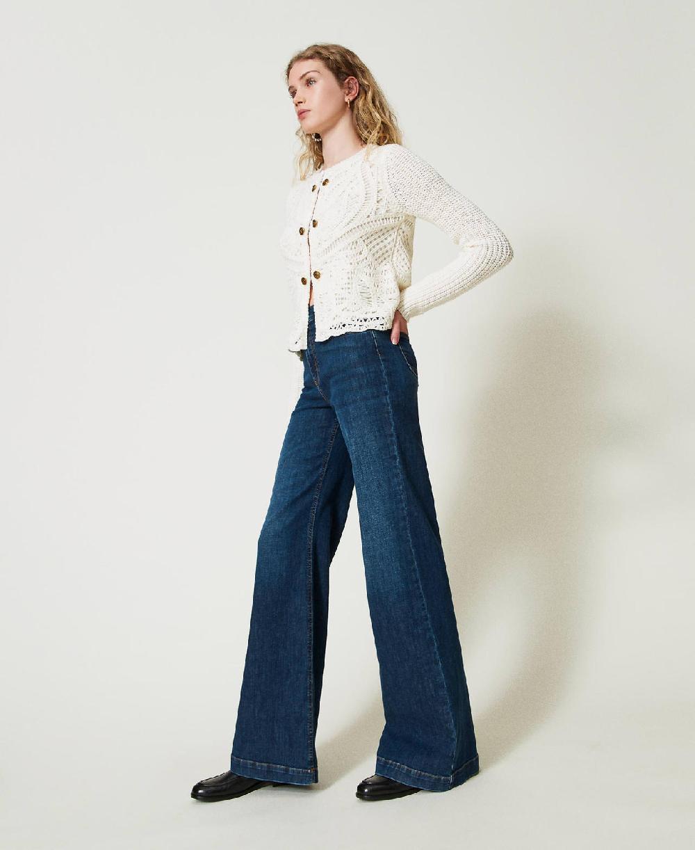 Scee by twin set Jeans wide leg cinque tasche Offerte speciali