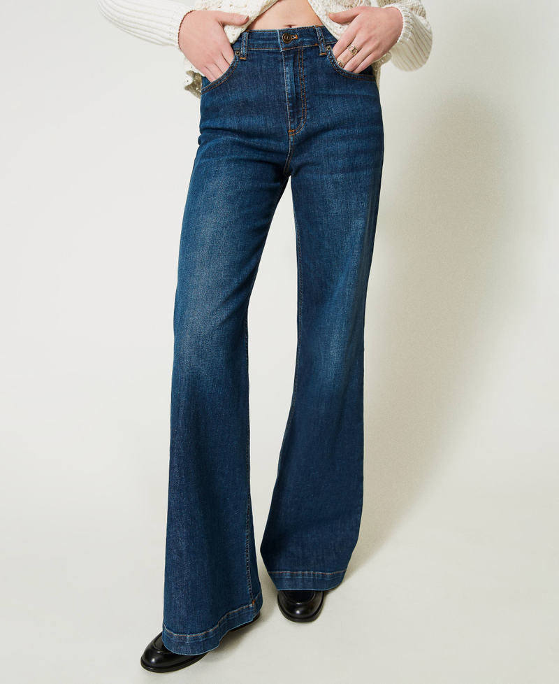 Scee by twin set Jeans wide leg cinque tasche Offerte speciali