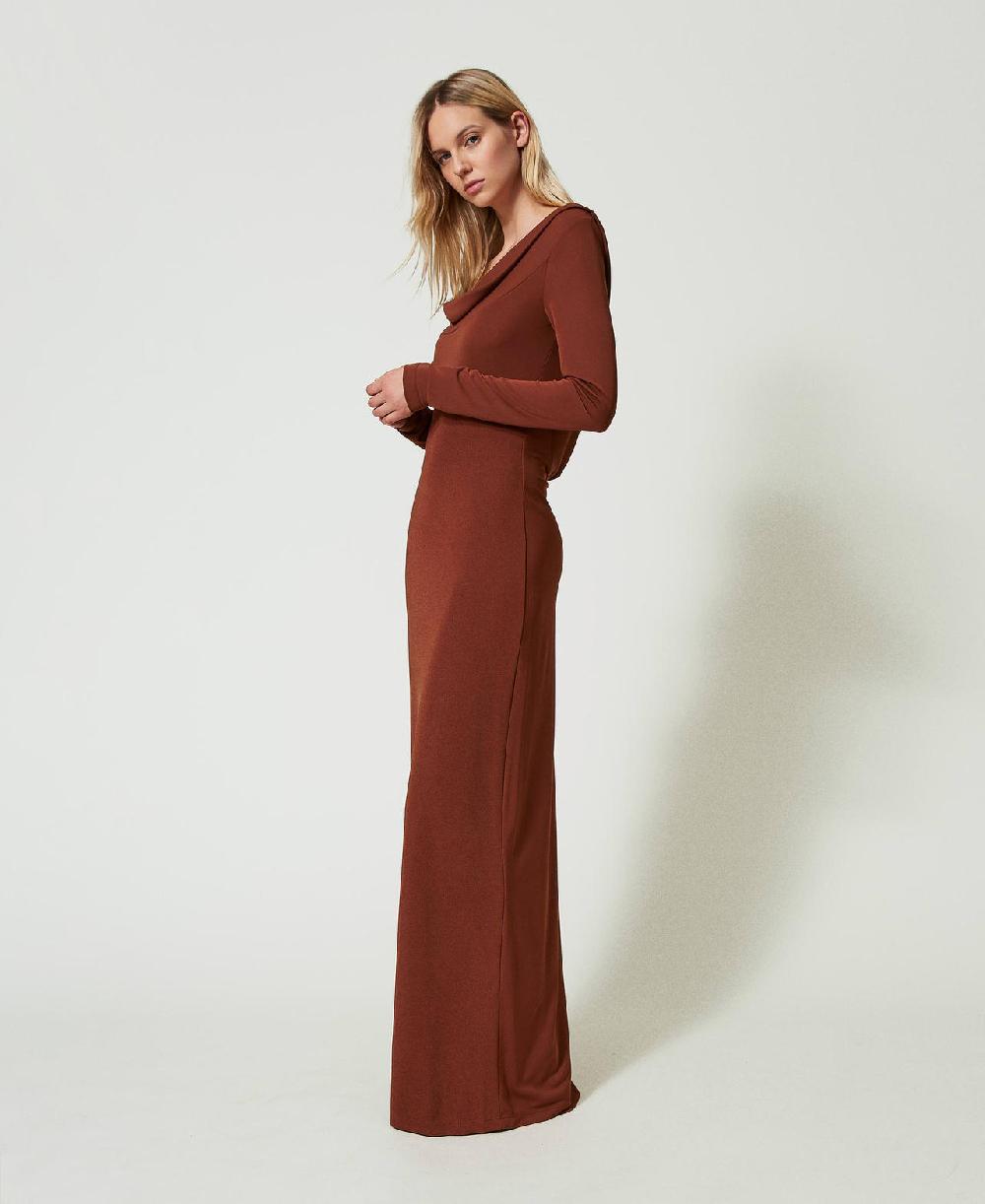 Scee by twin set Abito lungo con collo drappeggiato ACQUISTA ORA