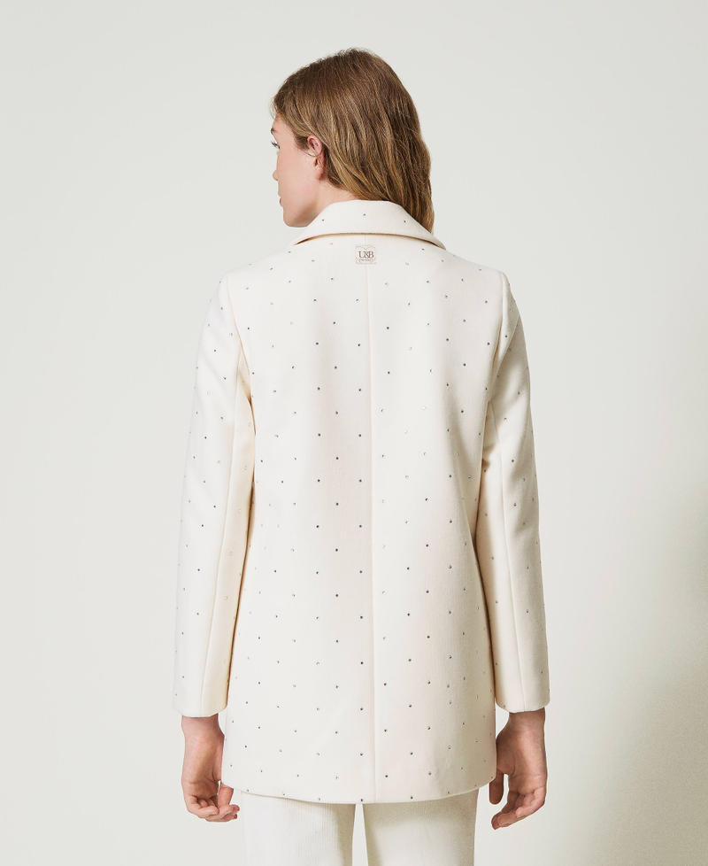 Scee by twin set Cappotto corto in panno con strass Fino al 55% di sconto