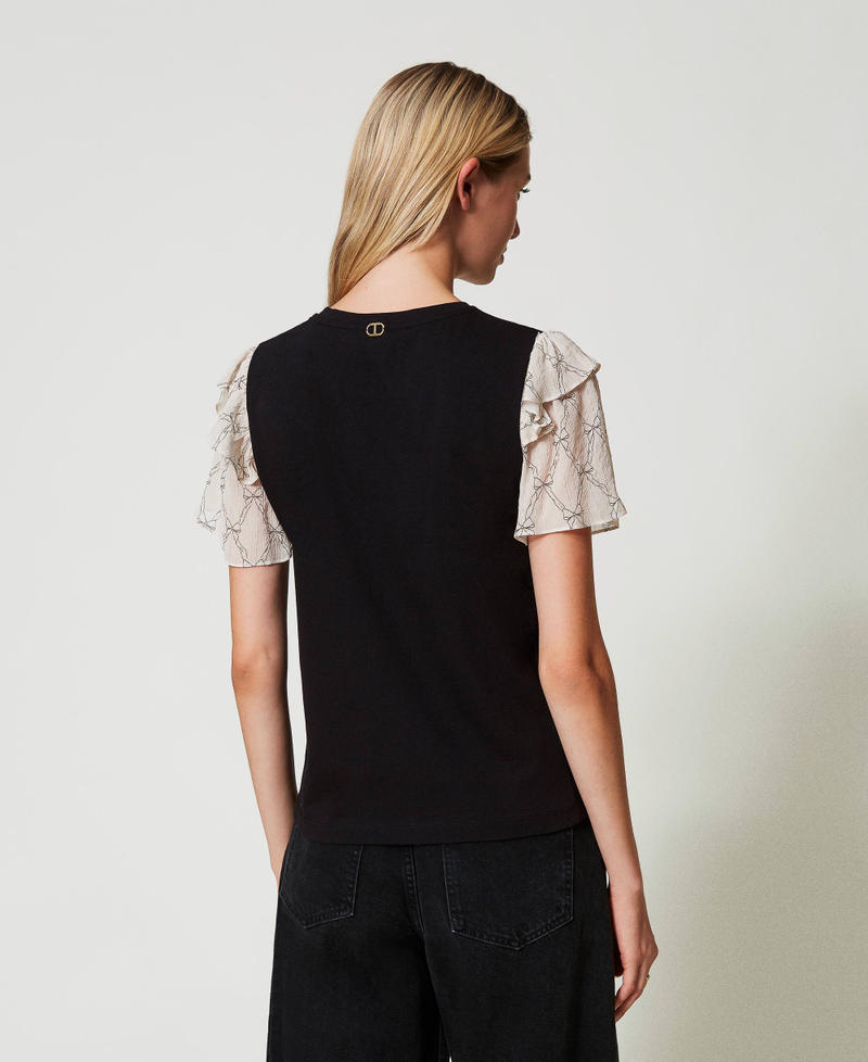 Scee by twin set T-shirt con maniche in creponne Discount Store per i nuovi prodotti