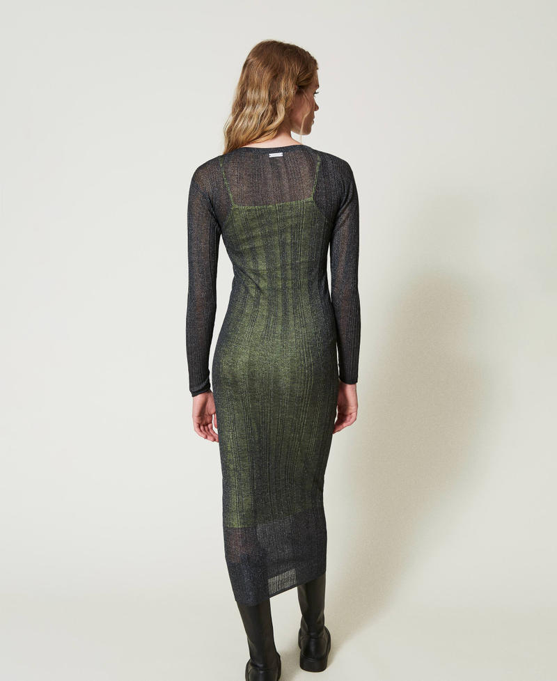 Scee by twin set Abito lungo fitted in maglia a costine Enormi sconti