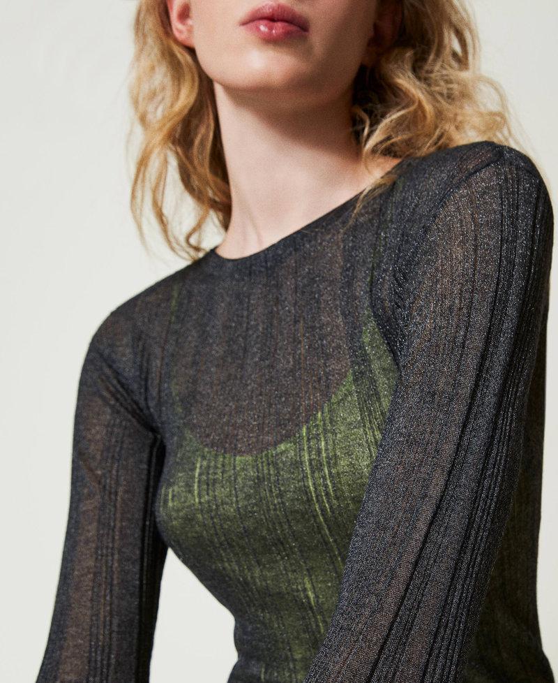 Scee by twin set Abito lungo fitted in maglia a costine Enormi sconti