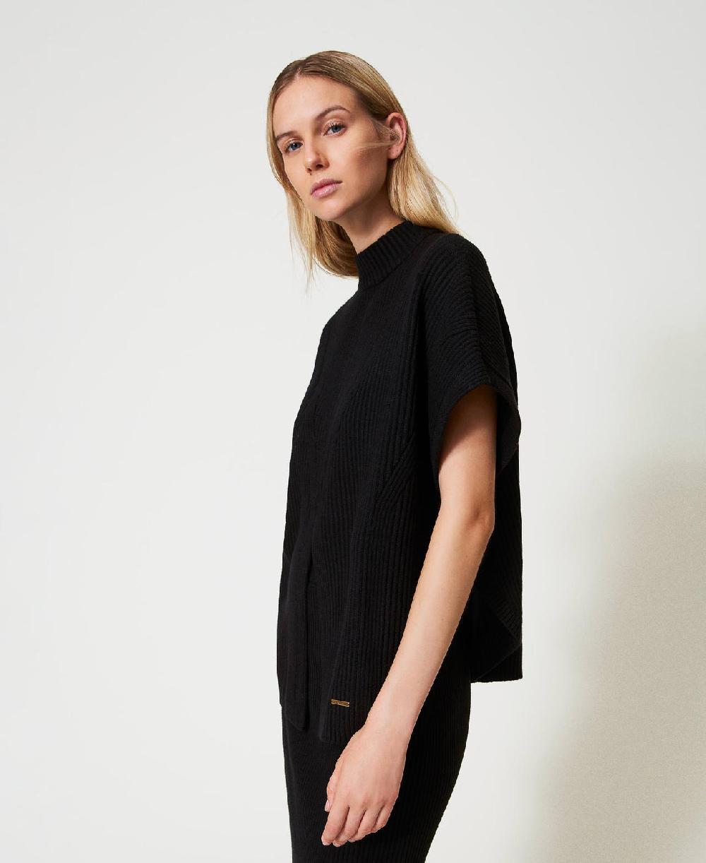 Scee by twin set Maglia a poncho a costine Limitato a 3 giorni